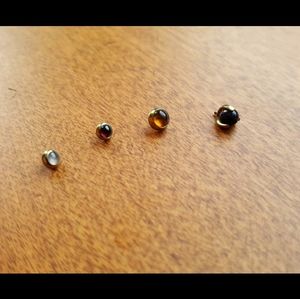 piercing jewelry: precious stone screw ons